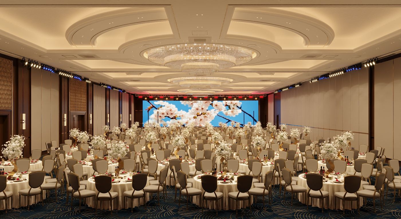 Galaxy Ballroom үндсэн танхим, LED дэлгэц, болор авжуур